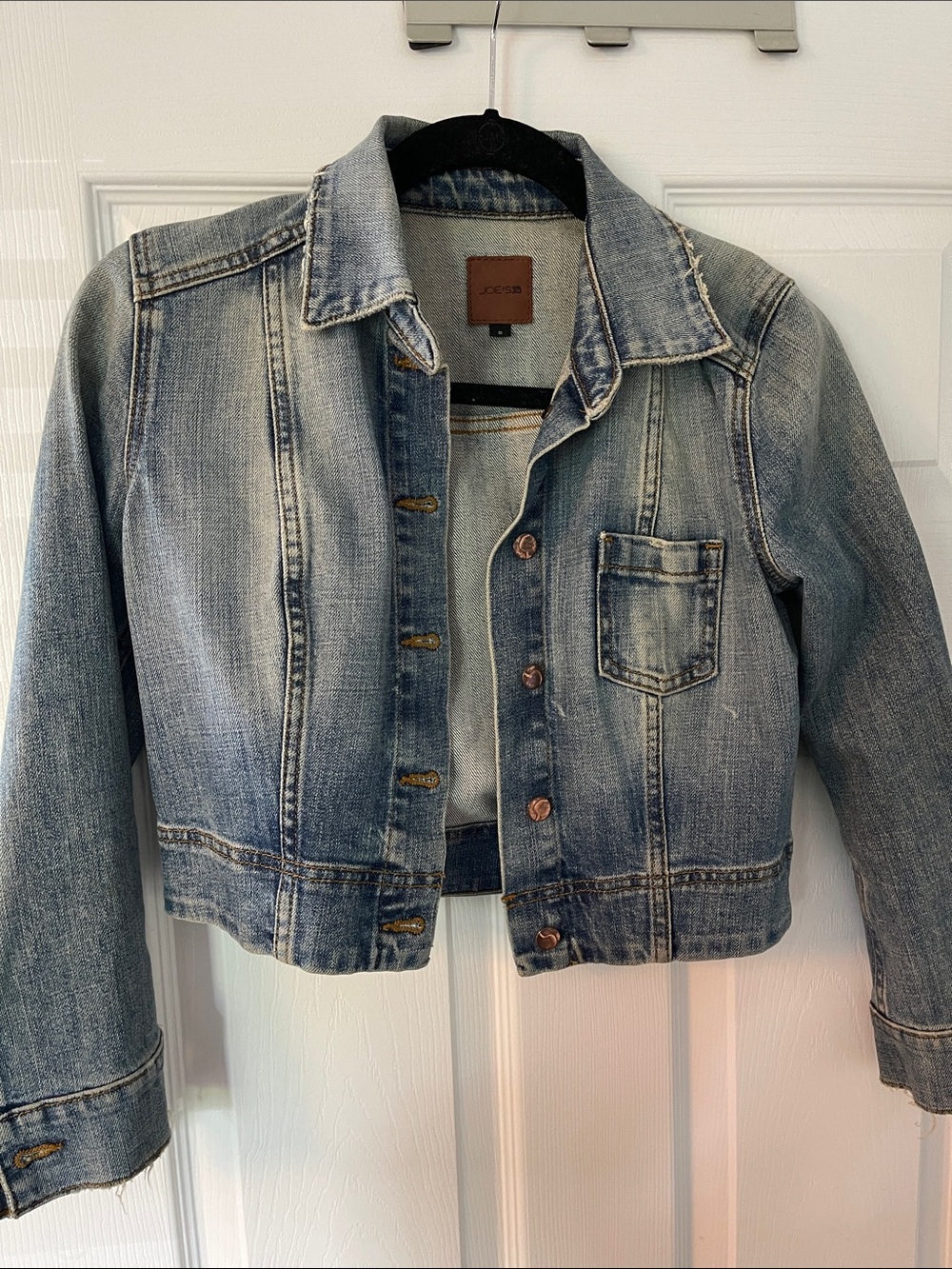 Joe's Jeans Faded Blue Cropped Denim Jacket
